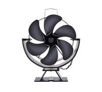 Cpolebev Ventilatore per Stufa Alimentato A da 1 Pezzo, 6 Pale, Ventilatore Rotante A 360° per Caminetto, Bruciatore A Legna, Eco-Fan