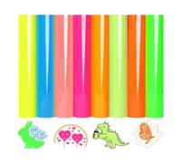 Cpolebev Vinile A Trasferimento Termico HTV 8 Fogli Assortiti In Vinile Neon 30 X 25 Pollici T-Shirt Pressata A Caldo In Vinile Rosa Neon, Bellissima e Facile da Usare