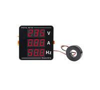 Cpolebev Voltmetro Amperometro AC Tre Display Misuratore di Frequenza di Tensione Corrente AC50-500V AC0-120A 10-99,9Hz