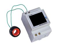 Cpolebev Voltmetro Digitale su Guida Din Wattmetro di Corrente Misuratore di Energia Elettrica KWh Frequenza Volt Amp Monitor TA Esterno