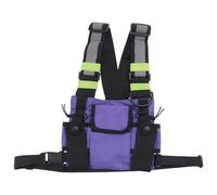 Cpolebev Walkie Talkie Borsa A Doppio Petto Radio Riflettente Porta Imbracatura per Petto Borsa Gilet Rig Walkie Talkie Confezione Anteriore C