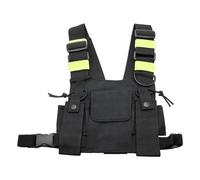 Cpolebev Walkie Talkie Borsa A Doppio Petto Radio Riflettente Porta Imbracatura per Petto Borsa Gilet Rig Walkie Talkie Confezione Anteriore A