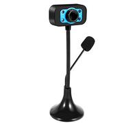 Cpolebev Webcam Web Webcam USB Ad Alta Definizione Web Cam Un 4 LED con Mic Desktop per Skype Computer PC Laptop