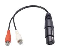 Cpolebev XLR Un Doppio Sdoppiatore da XLR Un Y XLR Un 3 Pin Femmina Un Femmina di Miscelazione per Amplificatore AV, 0,2 M