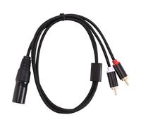Cpolebev XLR un Dual Audio A1 XLR 3 Pin un Dual Spina Audio Stereo Amplificatore Spina di Miscelazione AV 1 M