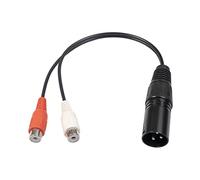 Cpolebev XLR Un Y Splitter 3 Pin XLR Un Femmina Amplificatore Spina di Miscelazione AV XLR Un Doppio 20 Cm