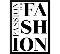 Cpornice con stampa Passion for fashion nero 30x40 cm Nero