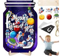 CPRNQY Bicchiere per ricompensa, universo per ricompensa, sistema motivazionale per un buon comportamento, tavola per ricompensa per la casa, 1 set di token colorati per promuovere abitudini positive