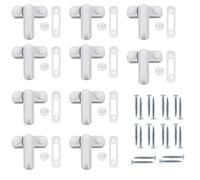 CPROSP 10 Sash Jammer Serrature e Chiavistelli, Fusibili per Finestre in Lega di Alluminio con 12 Viti, per la Sicurezza dei Bambini, Sicurezza di Famiglia, Bianco