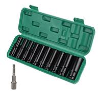 CPROSP 11pcs Chiavi a Bussola 1/2'', Bussole a Impulsi 10,12,13,14,15,16,17,19,22,24 mm e 1 Adattatori, para Riparazioni Auto Cambio Gomme