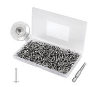 CPROSP 150 PCS Viti Autofilettanti per Metallo Esagono Incassato M5.5 * 25 mm, Viti Autoperforanti Testa Svasata con Scatola, per Fissaggio in Lamiera Legno, argento