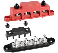 CPROSP 2 pcs Busbar Distribution Block 250A, Busbar Box con 4x Connettore a Bullone M8, Morsettiera Della Batteria 5/16'', Scatola Della Sbarra Collettrice per Auto RV Barca Yacht