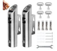 CPROSP 2 Pcs Posacenere da Muro Esterni 28.5 * 6.5 cm, Posacenere da Parete per Esterno in Acciaio Inox, per Giardini, Cortili, Balconi, Ville Controllo, Degli Odori con Chiave di Serraggio