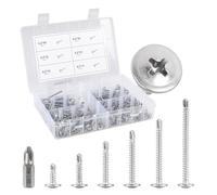 CPROSP 210 PCS Viti Autofilettanti per Metall Testa Phillips M4.2 * 50 mm 38 mm 32 mm 25 mm 19 mm, Viti Autoperforanti Testa Svasata con Scatola, per Fissaggio in Lamiera Legno