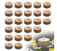 CPROSP 24pcs Portacandele in Legno Diametro Interno 38 mm, Festa di Natale