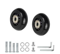CPROSP 2x Ruote per Valigie Ricambio 60 * 24mm, Ruote in Gomma per Valigia, Ruote di Ricambio per Valigia, Trolley, Bagaglio, Mano, Montaggio Semplice