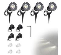 CPROSP 4PCS 5W Faretto da Giardino GU10 Proiettore LED Spot Bianco Naturale