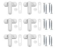 CPROSP 6 Sash Jammer Serrature e Chiavistelli, Fusibili per Finestre in Lega di Alluminio con 12 Viti, per la Sicurezza dei Bambini, Sicurezza di Famiglia, Bianco