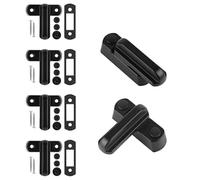 CPROSP 6 Sash Jammer Serrature e Chiavistelli, Fusibili per Finestre in Lega di Alluminio con 12 Viti, per la Sicurezza dei Bambini, Sicurezza di Famiglia, Nero