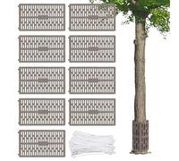 CPROSP 9 Pezzi Protezione per Tronco d'Albero 33 * 20cm, Proteggi Piante per Decespugliatore Dimensioni Regolabili, per la Protezione Contro il Rosicchiamento di Animali e Tosaerba, Grigio