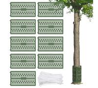 CPROSP 9 Pezzi Protezione per Tronco d'Albero 33 * 20cm, Proteggi Piante per Decespugliatore Dimensioni Regolabili, per la Protezione Contro il Rosicchiamento di Animali e Tosaerba, Verde scuro