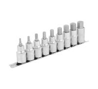 CPROSP 9 Pezzi Set di Dadi a Brugola 1/2",4 5 6 7 8 10 12 14 16 mm, Esagono Esterno 1/2 Pollici con Guida in Metallo, Esagonale, Chiave a Bussola per Chiavi a Percussione