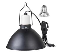 CPROSP Cupola Profonda Rettile Light Fixture E27 con 1 Lampada Riscaldante, Alluminio Rettile Lampada Riscaldante, per Tartaruga Lucertola Drago Barbuto Rettile Amphibians