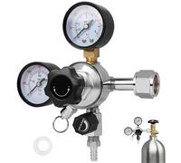 CPROSP Riduttore di Pressione CO2, Regolatore Fusto Regolatore Bombola Gas con Doppio Manometro W21.8 per Macchina Della Birra, Regolatore Della Bombola del Gas CO2 Gas Regulator, Produzione di Birra