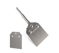 CPROSP Scalpello a Spatola SDS Plus 250x100mm con Ricambio, per la Rimozione di Rivestimenti e Pavimenti in Combinazione con Attrezzature di Demolizione