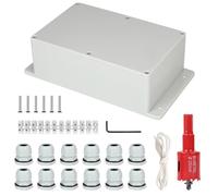 CPROSP Scatola di Derivazione Impermeabile Bianco, IP65, per Ambienti Umidi, 230 x 150 x 85 mm, per Diametro 6-12 mm, con 10 Passacavi, con Sega a Tazza da 20 mm