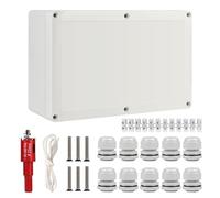 CPROSP Scatola di derivazione impermeabile, IP65, per ambienti umidi, 230 x 150 x 85 mm, per diametro 6-12 mm, con 10 passacavi, con sega a tazza da 20 mm