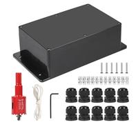 CPROSP Scatola di Derivazione Impermeabile Nero, IP65, per Ambienti Umidi, 230 x 150 x 85 mm, per Diametro 6-12 mm, con 10 Passacavi, con Sega a Tazza da 20 mm