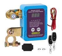 CPROSP Stacca Batteria con Telecomando 12V, Staccabatteria Automatico con LED Volt Display, Remoto Antifurto Auto Stacca Batteria, per Auto RV ATV Camion Barca