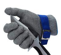 CPTD uanto resistente al taglio di livello 9, in rete di acciaio inossidabile, filo metallico, resistente alla ruggine, per macellai, cucina, protezione per il taglio (M)