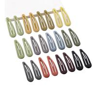 Cptots Fermagli per capelli medi in metallo, antiscivolo, per donne e ragazze, 6 cm, per capelli sottili e spessi, diversi colori, 24 pezzi