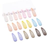 Cptots Piccole mollette per capelli da donna senza scivolo clip a scatto in metallo per capelli sottili e fini, multicolore opaco, 20 pezzi, 4,5 x 1,3 cm.