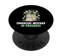 CPU 90s Tech Errore finanziario in corso Giocatore PC Gamer PopSockets PopGrip Adesivo