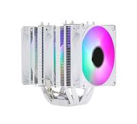 CPU Cooler RGB 6 Heatpipe PC Air Cooler 4 Pin PWM Ventola CPU Silenziosa AMD AM4 Ventola di raffreddamento CPU LGA2011-X79-X99-E5(Size:White- Rainbow 3 Fan)