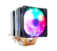 CPU Cooler RGB 6 Heatpipe PC Air Cooler 4 Pin PWM Ventola CPU Silenziosa AMD AM4 Ventola di raffreddamento CPU LGA2011-X79-X99-E5(Size:Rainbow light 2 Fan)