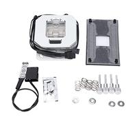 CPU Water Cooler with Digital Temperature Display, Liquido CPU Cooler, Brass Copper Water Block with RGB Lighting and Manual Controller for AM2 AM3 Sockets, PC Cooling System for Ga (argento)