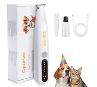 Cpurizo Rasoio per zampe di cane con display a LED, kit di tosatrici per cani da 35 dB, con luce a LED, impermeabile, ricaricabile, per toelettare peli di cani e gatti intorno a zampe, viso, orecchie
