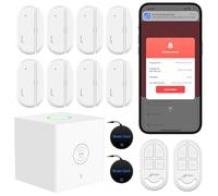 CPVAN Allarme Casa Senza Fili (2.4GHz WiFi), Sistemi di Allarme Domestico, fai da te Antifurto Casa Wireless con Avvisi APP, 13 pezzi-Kit, Funziona con Alexa