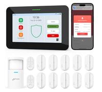 CPVAN GSM + WiFi Allarme Casa Senza Fili con Schermo Touch 7", 110dB Sistema Intelligente di Sicurezza con Allarme via APP/SMS/Chiamata, Rilevatore di Movimento, Sensori Porta/Finestra, Telecomandi