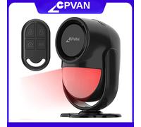 CPVAN Wireless 433Mhz Rivelatore a infrarossi Sensore di movimento Allarme con telecomando Rilevatore di movimento antifurto per la sicurezza domestica 125dB set 2