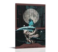 CPXBLHHW Poster su tela di Shangri-La Frontier, stile classico, a tema anime, decorazione da parete, per camera da letto, 20 x 30 cm, con cornice