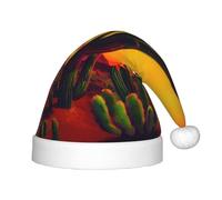CPyuqw Cappello di Babbo Natale con cactus nel deserto per bambini, caldo copricapo per feste invernali, Natale e Capodanno