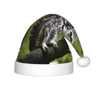 CPyuqw Cappello di Babbo Natale con stampa di rami di gufo festivo per bambini, caldo copricapo per feste invernali, feste di Natale e Capodanno