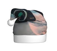 CPyuqw Cappello natalizio per adulti, unisex, con stampa estiva sulla spiaggia, caldo copricapo per le vacanze