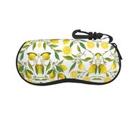 CPyuqw Custodia per occhiali con stampa di galli francesi, custodia protettiva per occhiali con cerniera morbida, per donne e uomini, graziosa borsa portatile, Limoni tropicali freschi, Taglia unica