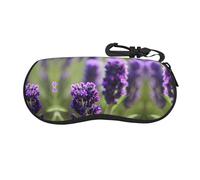 CPyuqw Custodia per occhiali con stampa gelato, custodia protettiva per occhiali con cerniera morbida, per donne e uomini, graziosa custodia portatile, Fiori Colorati Lavanda, Taglia unica